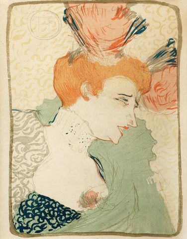 Portrait Bust Of Mademoiselle Marcelle Lender by Henri de Toulouse-Lautrec