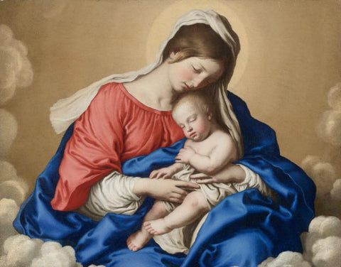 Madonna And The Sleeping Child by Sassoferrato