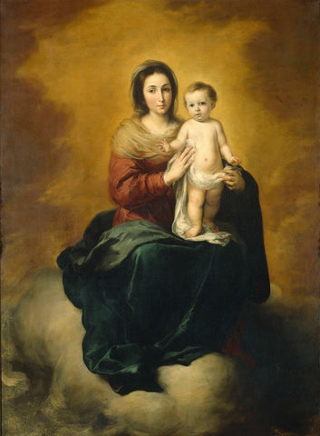 Madonna and Child  - Bartolome Esteban Murillo by Bartolome Esteban Murillo