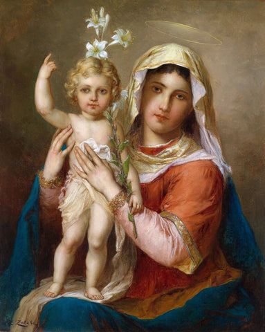 Madonna With Child (Madonna mit Kind) - Hans Zatzka by Hans Zatzka