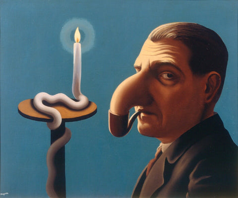 The Philosophers Lamp (La Lampe philosophique) – René Magritte Painting – Surrealist Art Painting by Rene Magritte
