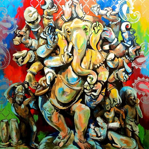 Mahaganpati Vinayak - Ganesha Painting Collection by Raghuraman