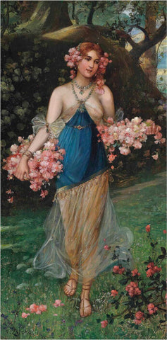 Maidens Of Spring - II by Hans Zatzka