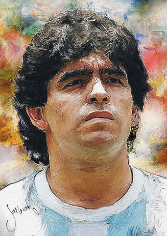 Maradona - Football Legend Painting - Sports Poster by Joel Jerry