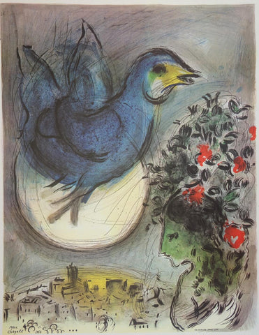The Blue Bird (L'oiseau Bleu) - Marc Chagall - Framed Prints