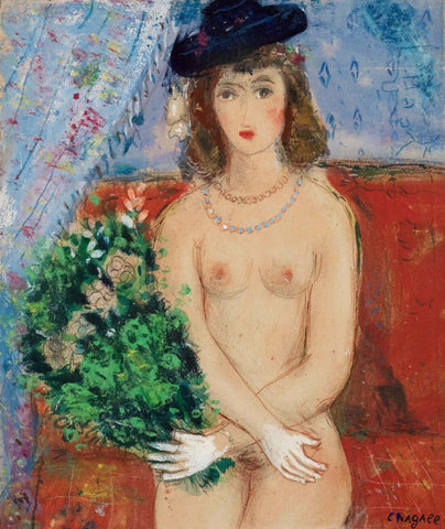 Ida With A Hat (Ida Au Chapeau) - Marc Chagall by Marc Chagall