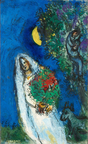 The Bride To The Moon (La Mariée À La Lune) - Marc Chagall by Marc Chagall