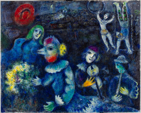 The Night Carnival (II Carnevale Notturno) - Marc Chagall - Framed Prints