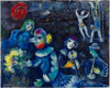 The Night Carnival (II Carnevale Notturno) - Marc Chagall - Canvas Prints