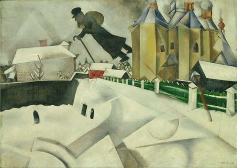 Over Vitebsk (Au fil de Vitebsk) - Marc Chagall by Marc Chagall