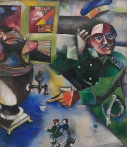 The Soldier Drinks by Marc Chagall