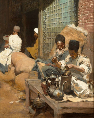 Market Scene In Ispahan - Edwin Lord Weeks - Orientalist Masterpiece Painting - Framed Prints
