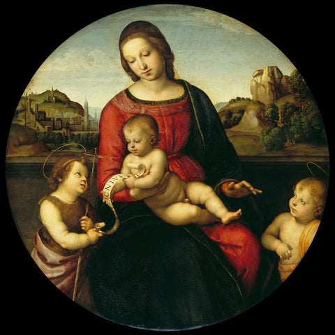 Mary with the Child, John the Baptist and a Holy Boy by Raphael