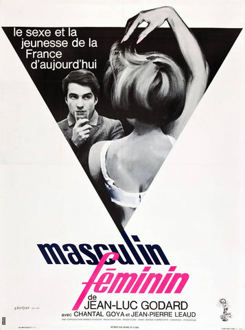 Masculin Feminin - Jean-Luc Godard - French New Wave Cinema Poster by Tallenge Store