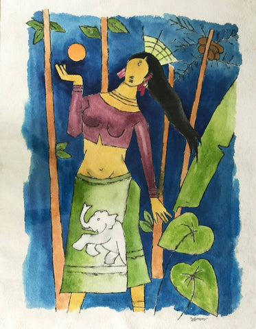 Maya - Maqbool Fida Husain Painting by M F Husain