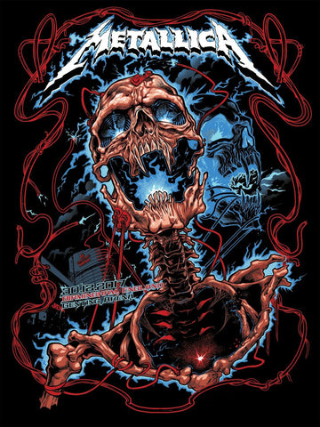 Metallica - Birmingham Concert 2017 - Rock and Metal Music Concert Poster by Tallenge Store