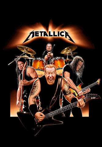 Metallica - Fan Art Music Poster - Canvas Prints by Jacob George