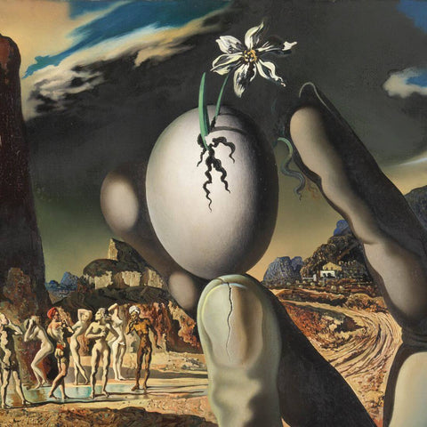 Metamorphosis of Narcissus (Detail) - Salvador Dali - Surrealist Painting by Salvador Dali