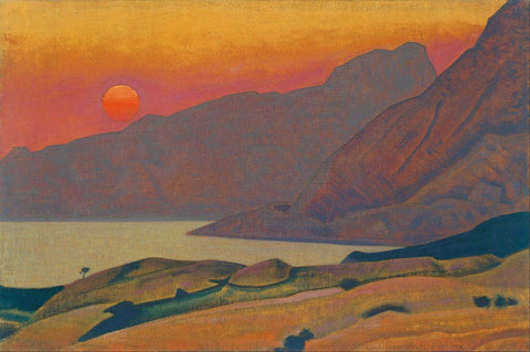 Monhegan - Nicholas Roerich Painting – Landscape Art by Nicholas Roerich