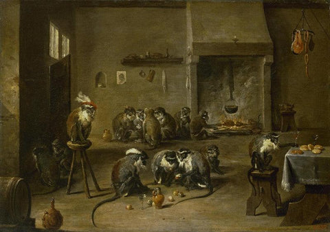 Monkeys In The Kitchen - Canvas Prints