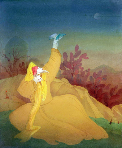 Moon Of Heaven - Abdur Chugtai Painting by Abdur Rahman Chughtai