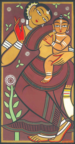 Mother And Child - Jamini Roy - Life Size Posters