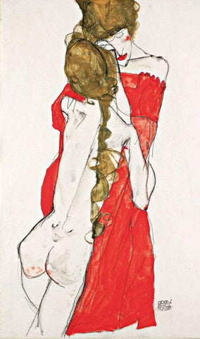 Egon Schiele - Mutter und Tochter (Mother And Daughter) by Egon Schiele