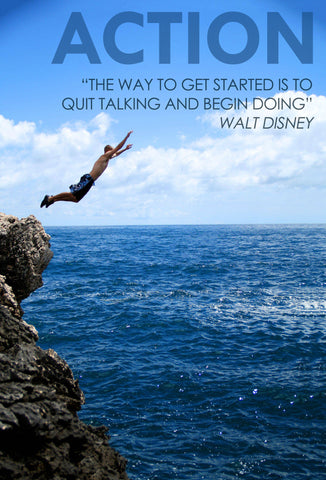 Motivational Quote by Walt Disney: ACTION by Sherly David