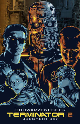Movie Poster - Terminator 2 - Fan Art - Hollywood Collection - Life Size Posters by Brooke