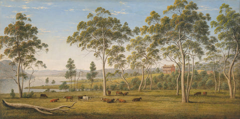 Mr Robinsons house on the Derwent, Van Diemens Land by John Glover