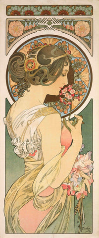 Primrose - Canvas Prints by Alphonse Mucha