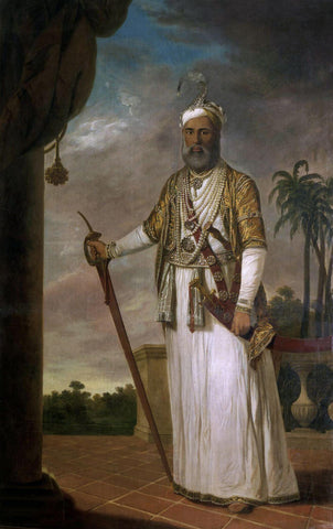 Muhammad Ali Khan Wallahjah (Nawab of Arcot and the Carnatic 1749-1795) - Tilly Kettle - Indian Royalty Painting by Tallenge