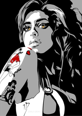 Music and Musicians Collection - Amy Winehouse - Graphic Art - Canvas Prints by Bethany Morrison