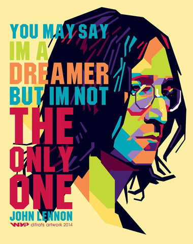 Music and Musicians Collection - John Lennon - Imagine - Graphic Art - Canvas Prints by Bethany Morrison