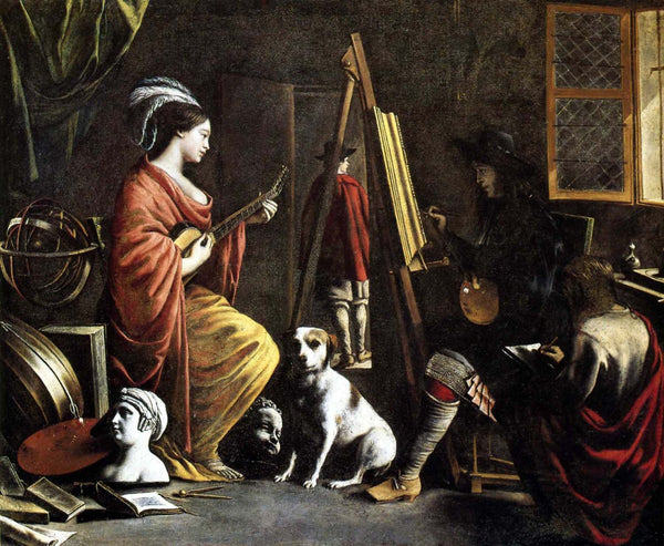 Musician At The Artists Studio - Life Size Posters