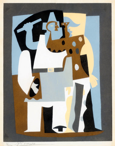 Musicians (Les musiciens) – Pablo Picasso Painting by Pablo Picasso