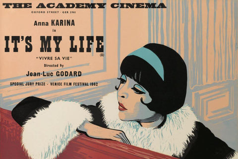 My Life To Live  (Vivre Sa Vie) - Jean-Luc Godard - French New Wave Cinema Graphic Poster by Tallenge Store