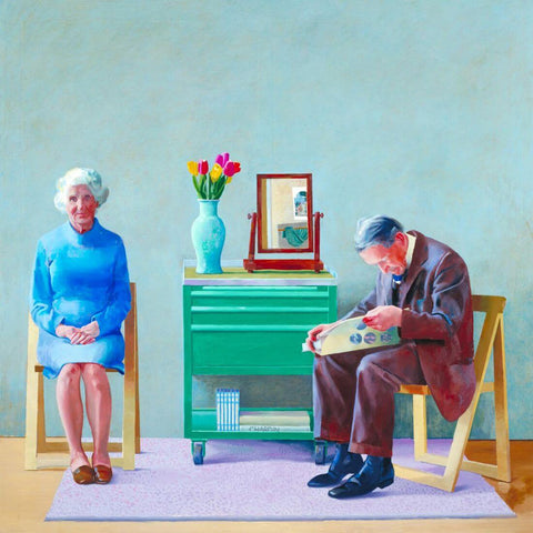 My Parents - David Hockney - Modern Masterpiece Portrait Painting by David Hockney