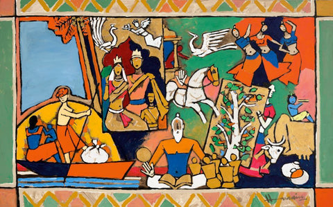 Mythologies Of India - Maqbool Fida Husain Painting by M F Husain