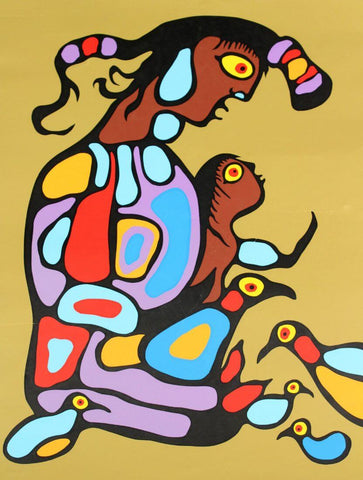 Native Unity - Norval Morrisseau - Contemporary Indigenous Art Painting - Framed Prints