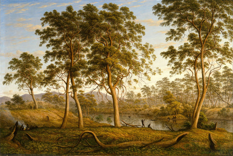 Natives on the Ouse River, Van Diemens Land by John Glover