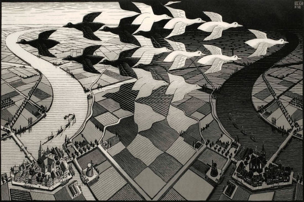 Night And Day - Escher - Posters