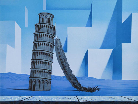 Night in Pisa (La Nuit de Pise) – René Magritte Painting – Surrealist Art Painting by Rene Magritte