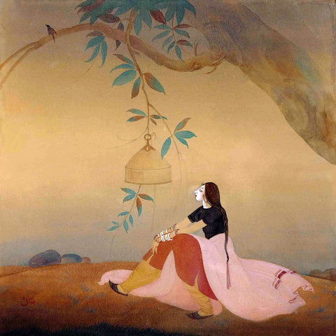 Nightingale by Abdur Rahman Chughtai