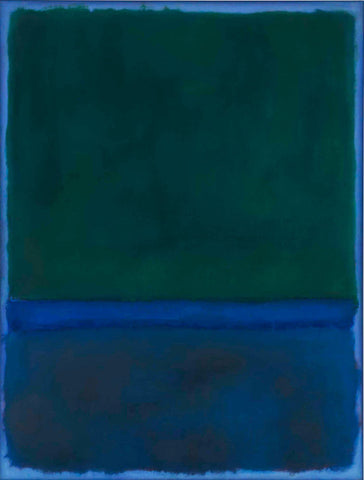 No 17 Green and Blue Abstract - Mark Rothko Color Field Painting - Posters