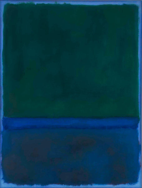No 17 Green and Blue Abstract - Mark Rothko Color Field Painting - Framed Prints