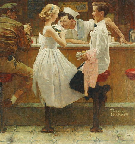 After The Prom by Norman Rockwell