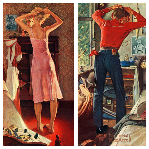 Before The Date - Canvas Prints by Norman Rockwell