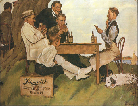 Schmidts City Club Beer - Canvas Prints by Norman Rockwell
