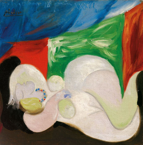 Nude Woman With Necklace - Marie-Thérèse (Femme Nue Couchee Au Collier)  - Pablo Picasso Painting by Pablo Picasso